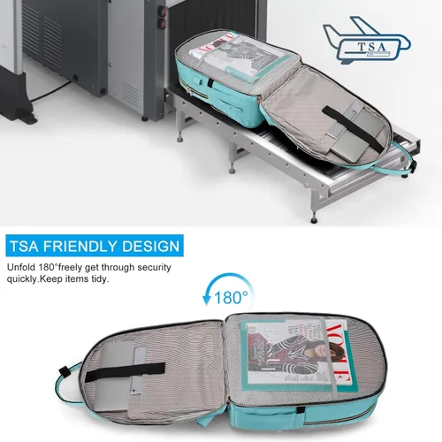 Miniatura 6 de Mochila YAMTION para mujeres y adolescentes, mochila escolar con USB para estudiantes universitarios, bolsa para portátil con TSA para trabajo