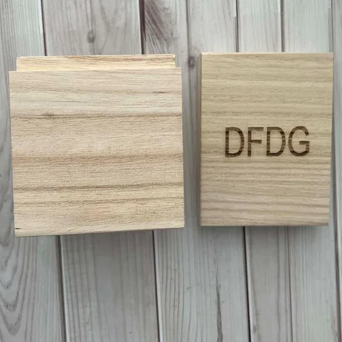 Miniatura 3 de DFDG - Caja de almacenamiento de madera con tapa, decoración de caja de tesoro de madera, para manualidades, sin pintar, caja de madera, caja
