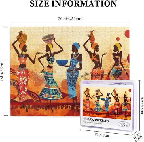Miniatura 3 de Rompecabezas de 500 piezas para mujeres afronegras para adultos, Biblia América, mujer africana, fiesta, arte y baile, citas inspiradoras