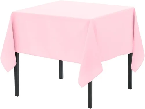 Miniatura 163 de Pomp Mantel Premium de Poliéster de 60" x 84" en Color Amarillo Plátano Tela Fácil de Cuidar, Resistente a Arrugas y Manchas Para Mesa Banana