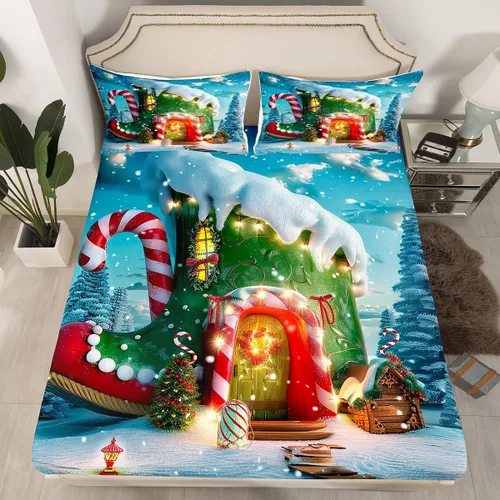 Miniatura 15 de Juego de sábanas ajustables de hurón para niños, bonitos juegos de ropa de cama de animales salvajes, lindo juego de ropa de cama de vida silvestre