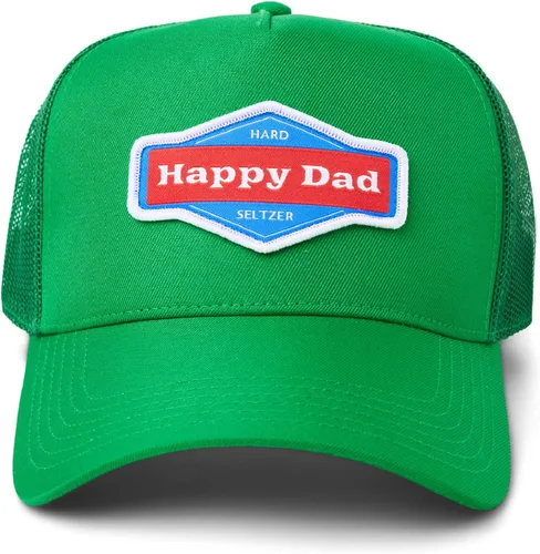 Miniatura 32 de Sombrero de camionero de Happy Dady, sombreros de moda para hombre con parte trasera de malla transpirable, cierre a presión, regalos de cumpleaños