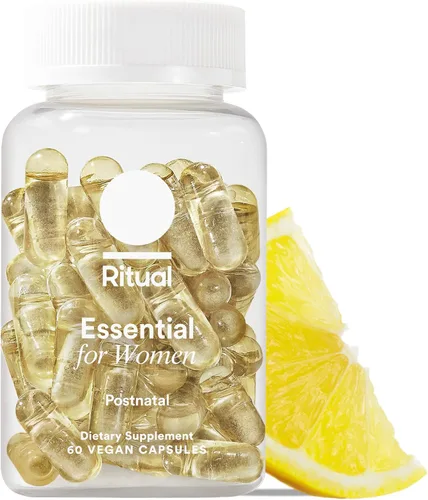 Ritual Essential para Mujeres Multivitamina Postnatal - Vitamina Postpartum - Omega-3 DHA & Colina para Apoyo en la Lactancia, Vitamina A, C, D3 &