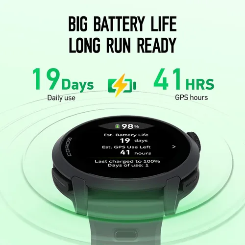 Miniatura 4 de COROS Reloj GPS deportivo ultraligero PACE 4 (silicona de cristal negro)