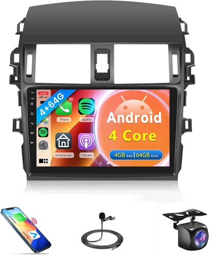 Miniatura 10 de Radio de coche Carplay 2G+64G para Toyota Corolla 2009 2010 2011 2012 2013, Rimoody estéreo de coche Android Android auto GPS WiFi pantalla táctil