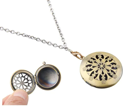 Miniatura 3 de Locket de fotos de bronce antiguo vintage