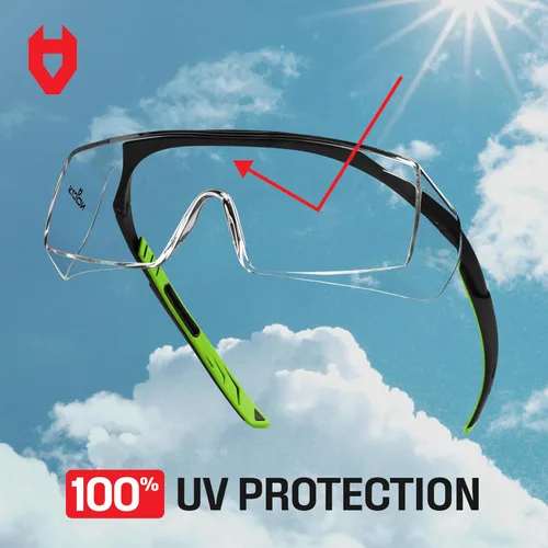 Miniatura 8 de NoCry - Anteojos de seguridad con antiniebla para colocar sobre gafas con lentes resistentes a los arañazos — Gafas de seguridad ANSI Z87 y OSHA