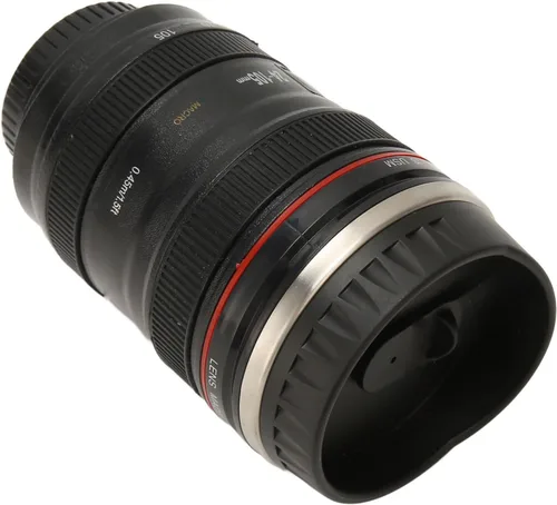 Miniatura 5 de Fdit Taza de café con lente de cámara, taza de viaje de acero inoxidable con tapa, negro, aislada, portátil, para fotógrafos, hombres y mujeres