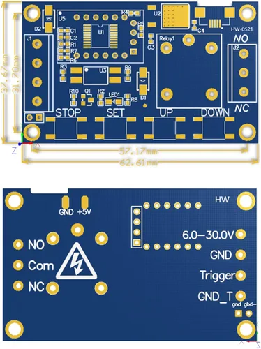 Miniatura 4 de 2 unids 5V Micro USB temporizador relé DC 6-30V ciclo programable retardo temporizador módulo interruptor con pantalla LED digital