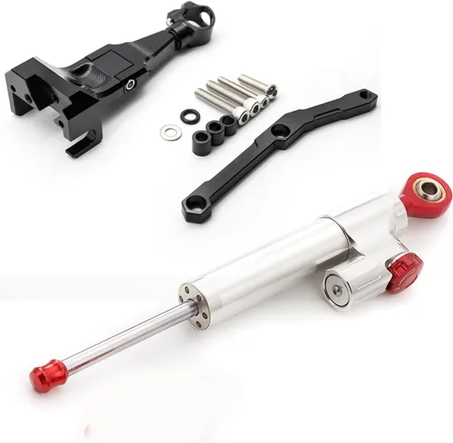 Miniatura 7 de Compatible con MT-09 FZ09 (no rastreador) 2013-2020, XSR 900 2015-2020, MT09 SP 2018-2019 CNC amortiguador de dirección de motocicleta estabilizador