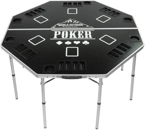 Mesa de póquer portátil TuscanyPro Professional High Roller Tour, ligera, plegable, de aluminio, configuración alta y baja, bolsa de transporte,