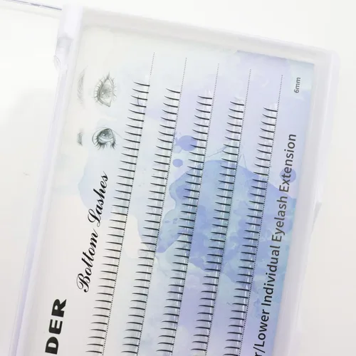 Miniatura 7 de DAODER - Kit de extensión de pestañas inferiores, 200 unidades, pestañas individuales inferiores con herramienta aplicadora y herramienta aplicadora