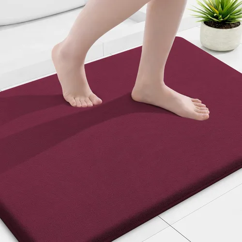 Miniatura 123 de Smiry Tapetes de Baño de Espuma Viscoelástica 36 x 24 pulgadas, Tapetes de Baño Extra Suaves y Absorbentes, Alfombra Antideslizante Lavable