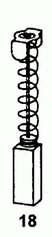 Miniatura 4 de Cepillos de carbón para Ryobi C357 Powertools - con resorte, cable y conector - Reemplaza 613 AA, 613 GX, 613AA, 6540053 y 6541283