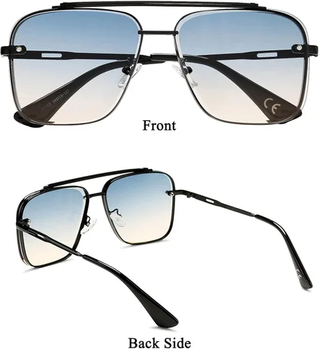 Miniatura 3 de COASION Tony Stark - Gafas de sol para disfraz, gafas de sol cuadradas retro para hombre y mujer