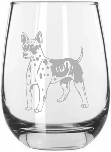 Miniatura 542 de Sakhalin Husky Dog - Copa de vino grabada personalizada de 15.25 onzas sin tallo
