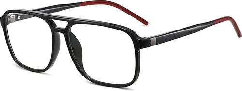 ANRRI Gafas de bloqueo de luz azul, doble puente, marco de gafas de juego de computadora para hombres y mujeres