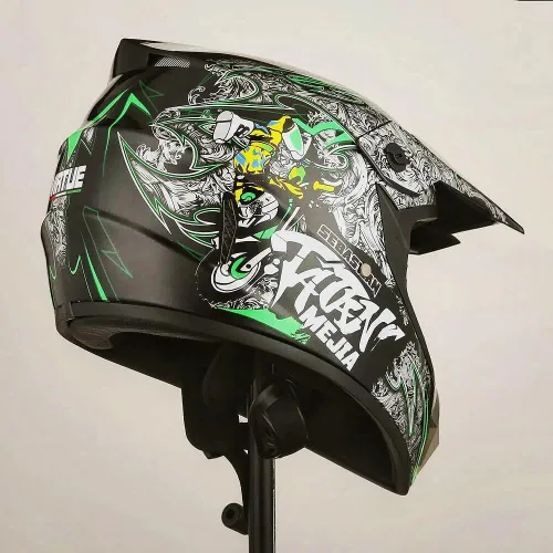 Miniatura 3 de Casco ATV Offroad Casco de motocross casco de motocicleta con guantes gafas máscara para hombres mujeres adultos jóvenes DOT/FMVSS 218 aprobado