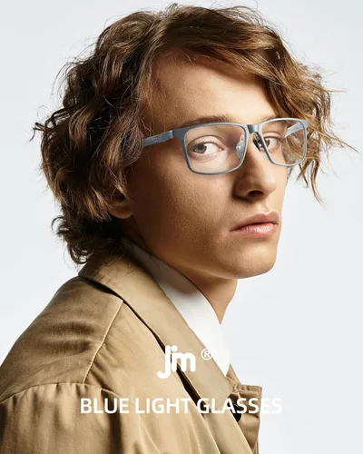 Miniatura 2 de JM Al-Mg - Lentes de metal con bloqueo de luz azul para hombres y mujeres, antiluz azul, para computadora, alivian la fatiga ocular y la protección