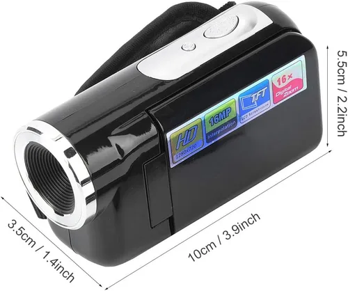 Miniatura 5 de Videocámara digital para niños – Cámara de video HD con zoom digital 16X con pantalla LCD TFT de 2 pulgadas, grabadora de video portátil para niños
