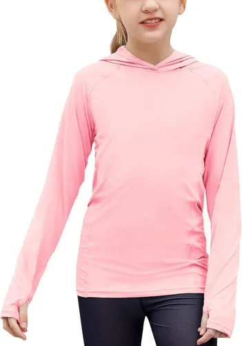 Miniatura 14 de Zaclotre - Sudadera con capucha para niños, con protección solar UPF 50+, de secado rápido, para niñas, con agujeros para los pulgares