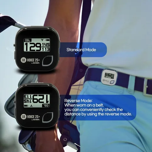 Miniatura 5 de GOLFBUDDY Voice 2S+ Telémetro GPS parlante, navegación con clip en el sombrero de golf, modo pendiente encendido/apagado, 18 horas de duración