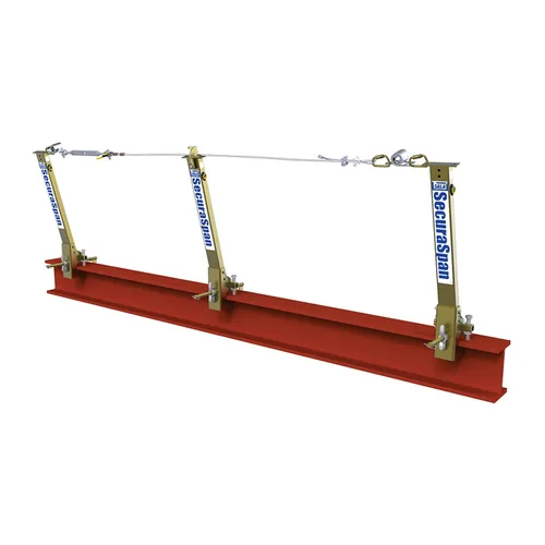 3M DBI-SALA Secura Span 7400450 Sistema Horizontal, Cable Galvanizado 50', Para Vigas en I, Se adapta a Bridas de Viga I de 6 en 12 pulgadas de