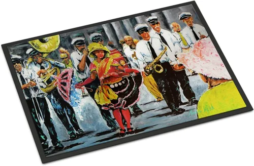Miniatura 8 de Caroline's Treasures MW1224MAT - Felpudo de Mardi Gras Dancing in the Streets de 18 x 27 pulgadas, tapete para puerta delantera, para interiores