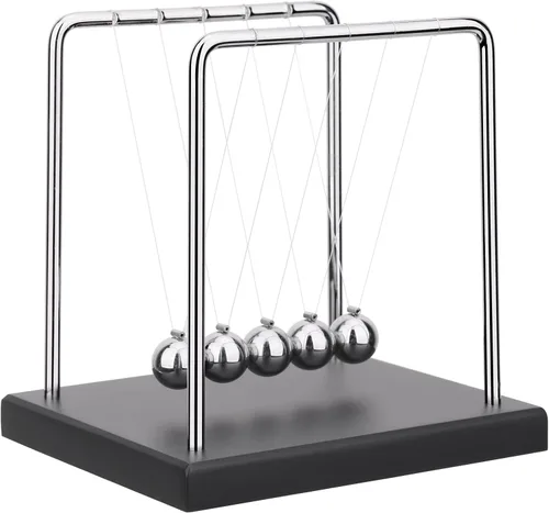 QLKUNLA Cuna de Newton Bolas de Equilibrio Ciencia Física Gadget para Escritorio Decoración de Movimiento Cinético Juguetes para el Hogar y la