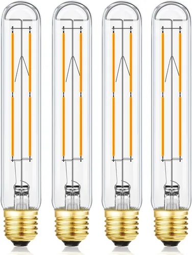 Miniatura 13 de Leools Bombilla LED E26 regulable de 4 W, igual a 40 W, luz blanca suave, 30000 K, E26, bombilla Edison AC120V 400lm tubular T9 T10 bombilla LED