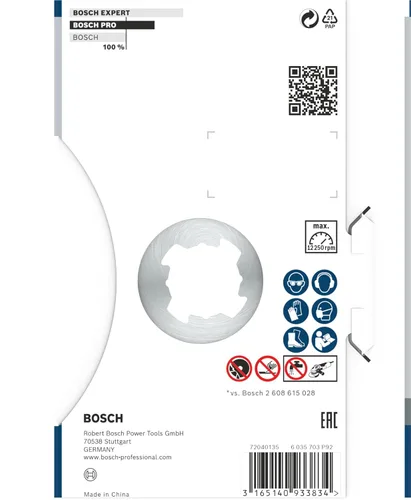 Miniatura 4 de Bosch Professional 2608615166 Disco de corte estándar (universal, X-Lock, diámetro 4.921 in, diámetro de diámetro 0.875 in, ancho de corte 0.079 in)