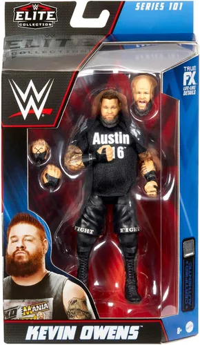 Miniatura 6 de Mattel WWE Kevin Owens Elite Collection Figura de acción, articulación de lujo y detalles realistas con accesorios icónicos, 6 pulgadas