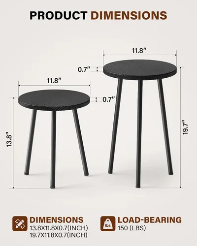 Miniatura 2 de Soporte alto para plantas de interior: soporte de esquina de madera para plantas, paquete de 2 unidades, decoración moderna de mediados de siglo