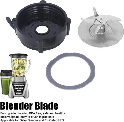 Miniatura 2 de Blender Piezas de repuesto Blender Ice Blade con base inferior y silicona O para sellado de aro Junta Accesorio forBlender 1200W