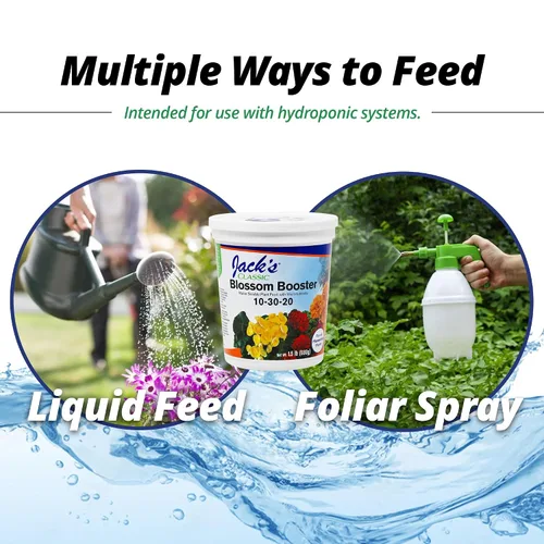 Miniatura 6 de Jack's Classic 10-30-20 Blossom Booster Fertilizante soluble en agua con micronutrientes para aumentar el color y la cantidad de flores en plantas
