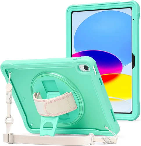 Miniatura 15 de ProCase Funda para iPad de 11ª generación A16 2025/iPad de 10.9 pulgadas 2022, resistente a prueba de golpes con correa de mano, protección