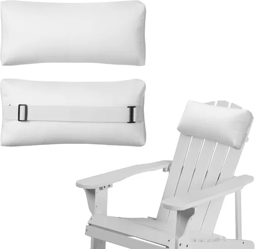 Miniatura 10 de Juego de 2 fundas de almohada para silla reclinable al aire libre, con correa ajustable, resistente al agua, para patio, jardín, playa, piscina, Gris