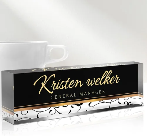 Miniatura 36 de Placa de Nombre Personalizada para Escritorio, Placas de Nombre Personalizadas para Escritorios, Placa de Nombre Personalizada de Acrílico