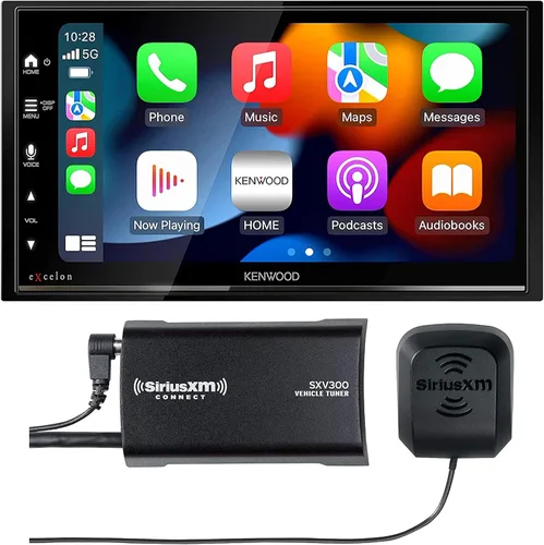 KENWOOD DMX809-SXM eXcelon Pantalla táctil capacitiva de 6.95 pulgadas, estéreo para automóvil DMX809 | Sintonizador de vehículos de radio satelital