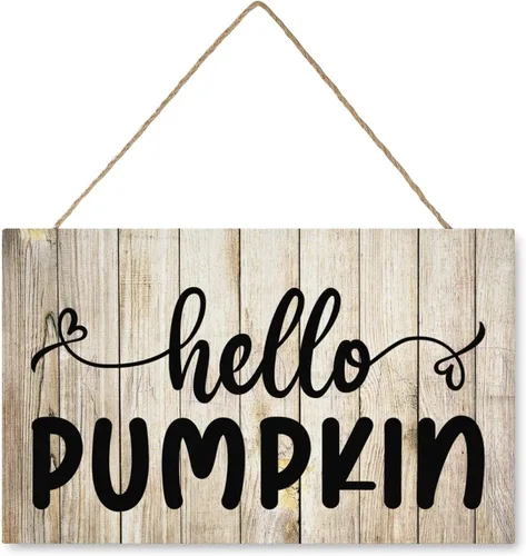 Miniatura 22 de Letrero de madera con texto en inglés "Its Fall Yall", decoración rústica para colgar en la puerta de otoño, decoración de porche para el hogar