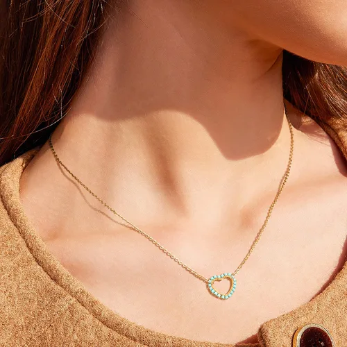 Miniatura 4 de Valloey Rover Collar con colgante de lunares pequeños, delicado collar de plata de ley chapada en oro de 14 quilates, collar de gargantilla