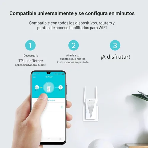 Miniatura 7 de TP-Link Extensor de alcance WiFi 6 AX3000 Elección del editor de PCMag Repetidor inalámbrico de doble banda con puerto Ethernet Hasta 2400