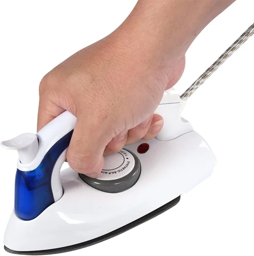 Miniatura 6 de Mini plancha de vapor para ropa, plancha portátil 2 en 1 en húmedo y seco, suela antiadherente, control de temperatura, mango antideslizante