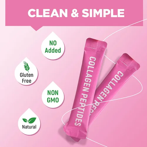 Miniatura 7 de Aromlife Péptidos de colágeno para mujeres, sin aglomeración, 14 días de péptidos de colágeno en polvo para piel, cabello, uñas y digestivo, sabor a