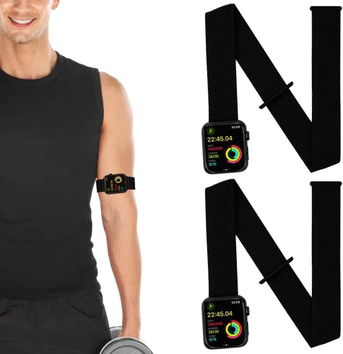 Miniatura 9 de IFCASE Paquete de 2 brazaletes deportivos de nailon para Apple Watch de 1.929 in 1.811 in 1.772 in 1.732 in 1.654 in 1.614 in 1.575 in iWatch Series
