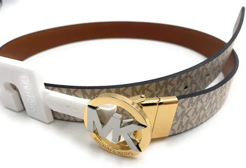 Miniatura 2 de Michael Kors MK Cinturón reversible con iniciales M Blanco
