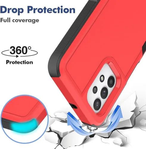 Miniatura 304 de Jeylly Compatible con Samsung Galaxy A22 5G Funda, Funda Samsung A22 5G con 2pcs protectores de pantalla de vidrio templado
