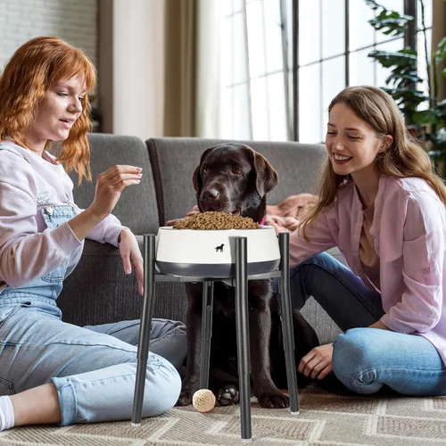 Miniatura 7 de PROERR Soporte elevado para cuenco individual para perro, ajustable de 12 a 16 pulgadas de alto, soporte elevado para cuencos de comida para perros
