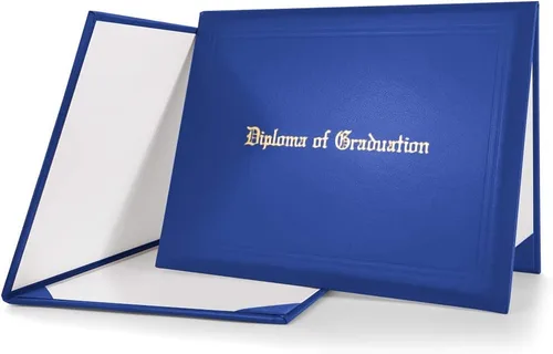 GraduationMall Cubierta impresa para diploma para certificado 8.5 x 11 pulgadas, real, paquete de 1