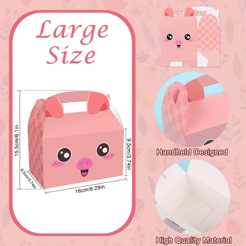 Miniatura 2 de MIKIMIQI Decoraciones de fiesta de animales de granja, 12 cajas de regalo, suministros de fiesta de cumpleaños para niños y niñas, baby shower
